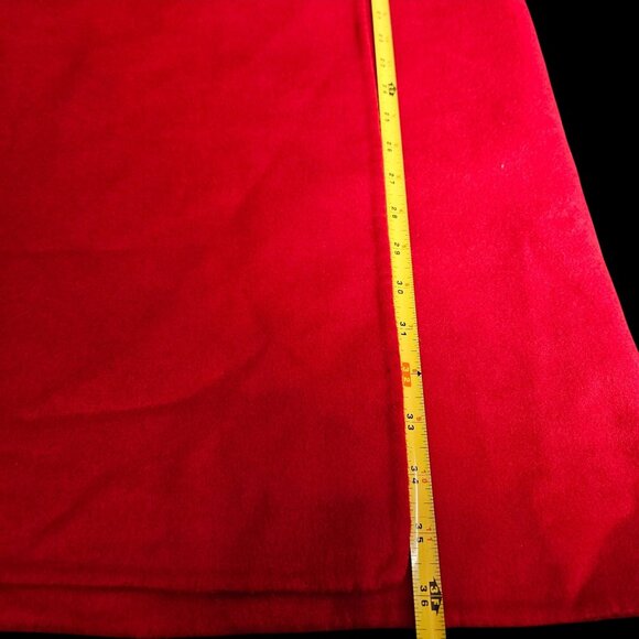 Vintage Oversized Long Wool Pea Coat Red - Picture 11 of 13